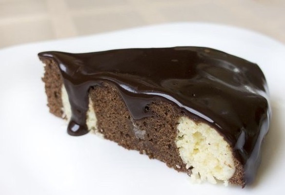 Шоколадно - творожный мягкий пирог